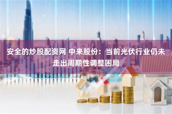 安全的炒股配资网 中来股份：当前光伏行业仍未走出周期性调整困局